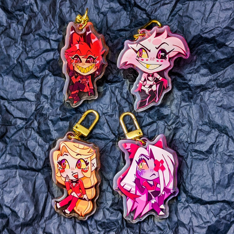 HAPPY HOTEL - Hazbin Hotel inspired acrylic charms